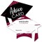 Big Dot of Happiness Maroon Grad - Best is Yet to Come - Burgundy Grad Cap Wish Card Grad Activities - Shaped Advice Cards Games - Set of 20